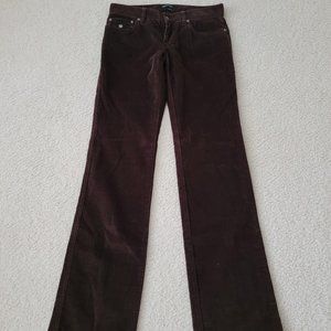 Ideology Brown Low Rise Cords Corduroy Boot Cut Pants Size 0